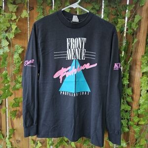 Black 1987 Portland Foot Race Single Stitch Long Sleeve Rare